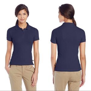 Lee Uniforms Juniors' Short Sleeve Stretch Pique Polo Navy New with tags Small